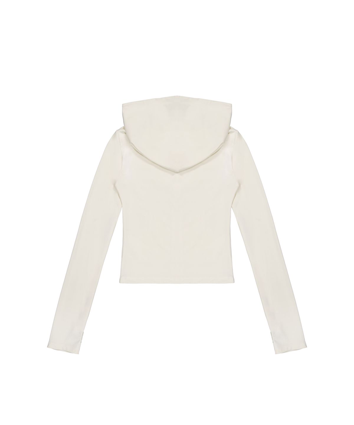 이와이이알(EYEER) Lip Graphic Slim Hooded Zip-up - Cream