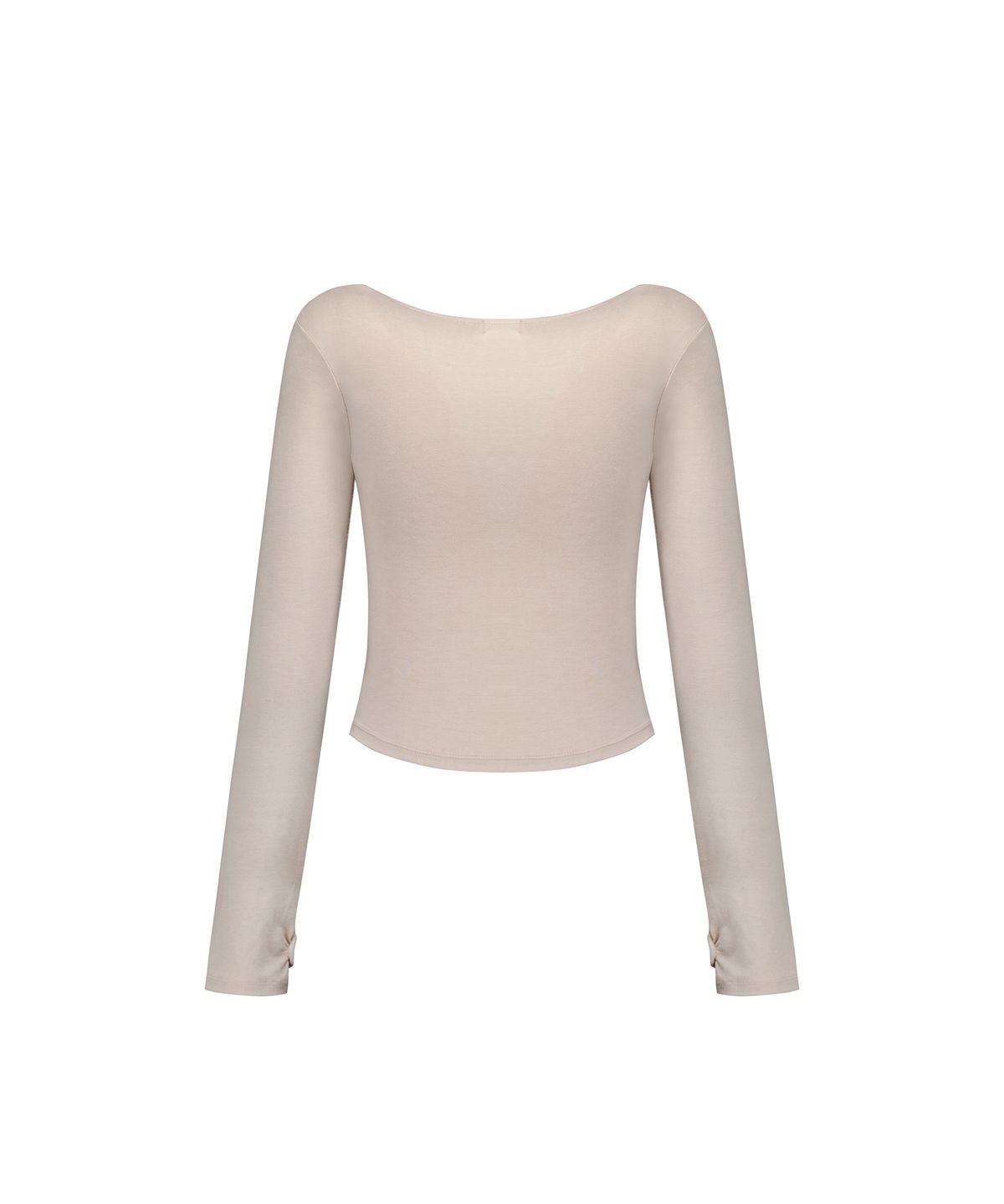 이와이이알(EYEER) Square Neck Shirring Long Sleeve - Beige