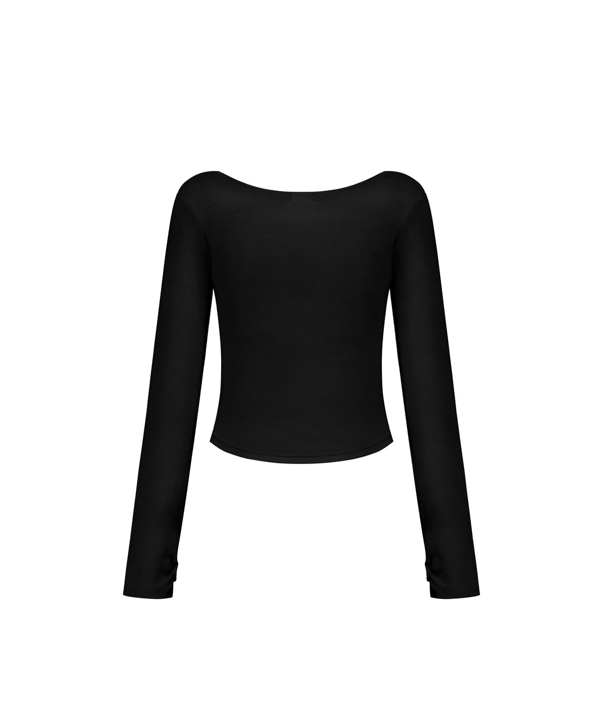 이와이이알(EYEER) Square Neck Shirring Long Sleeve - Black