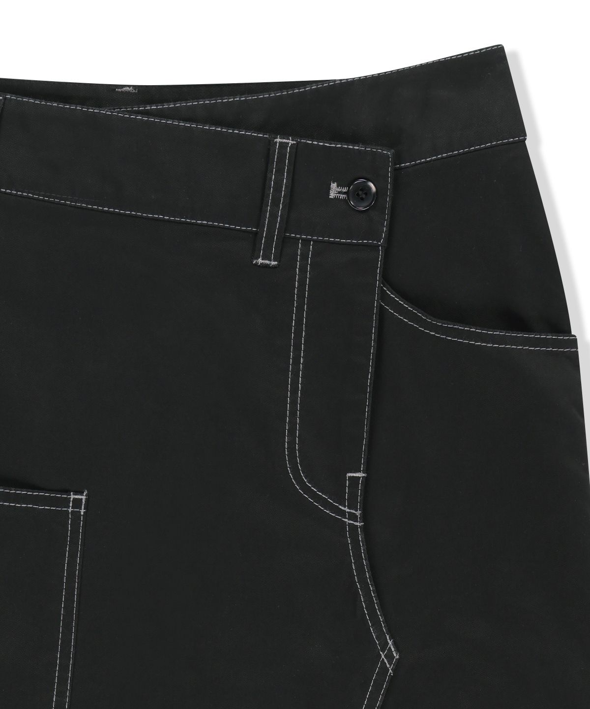 마뗑킴(MATIN KIM) BIG POCKET LONG WRAP SKIRT IN BLACK
