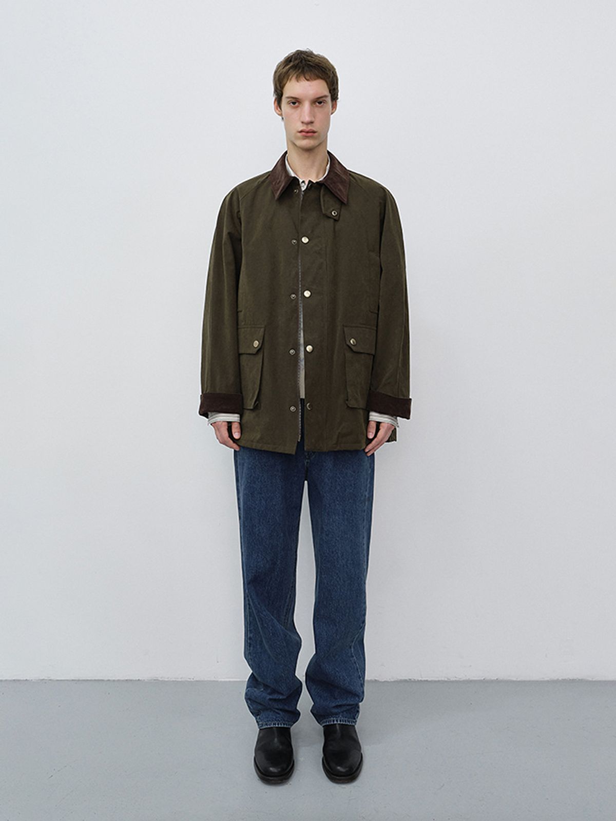 던스트 포 맨(DUNST FOR MEN) UNISEX WAXED COTTON HUNTING JACKET_UDJU6C111_KHAKI