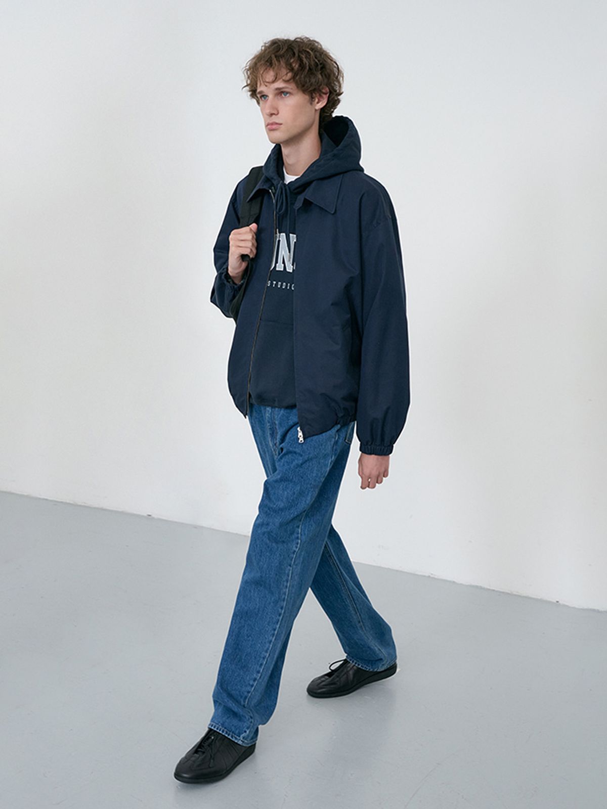 던스트 포 맨(DUNST FOR MEN) UNISEX COLLARED BLOUSON JACKET_UDJU6C112_NAVY
