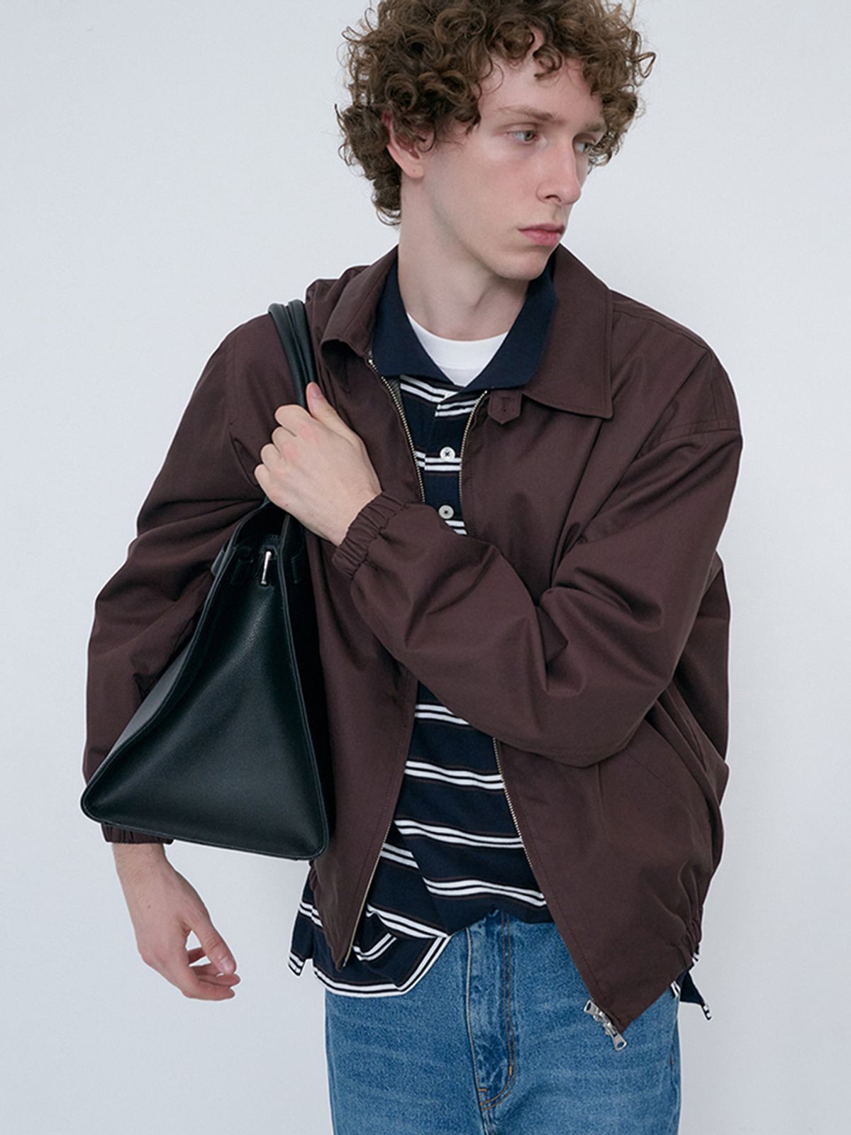 던스트 포 맨(DUNST FOR MEN) UNISEX COLLARED BLOUSON JACKET_UDJU6C112_BROWN