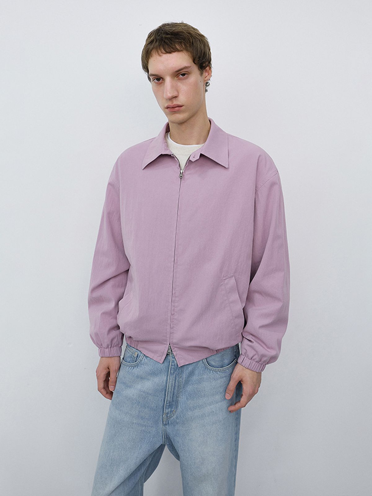 던스트 포 맨(DUNST FOR MEN) UNISEX COLLARED BLOUSON JACKET_UDJU6C112_LAVENDER PINK