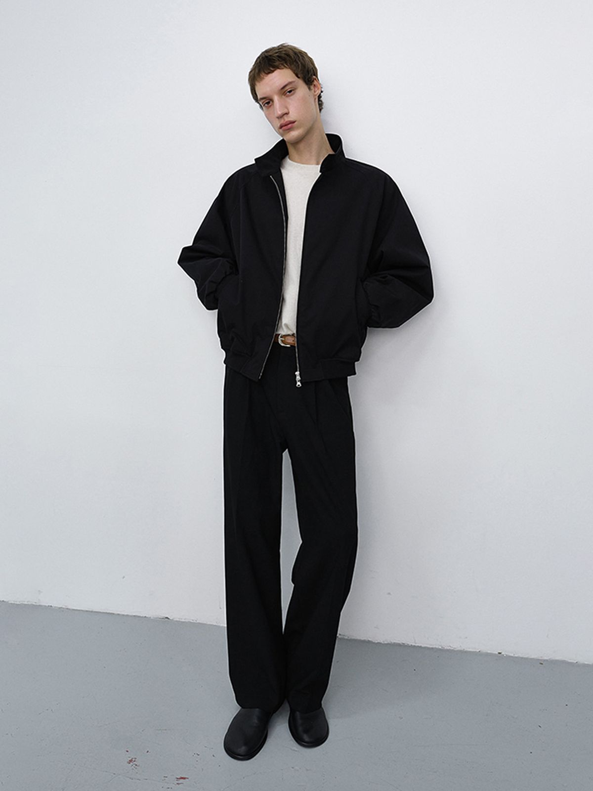 던스트 포 맨(DUNST FOR MEN) UNISEX VOLUME HARRINGTON JACKET_UDJU6C110_BLACK