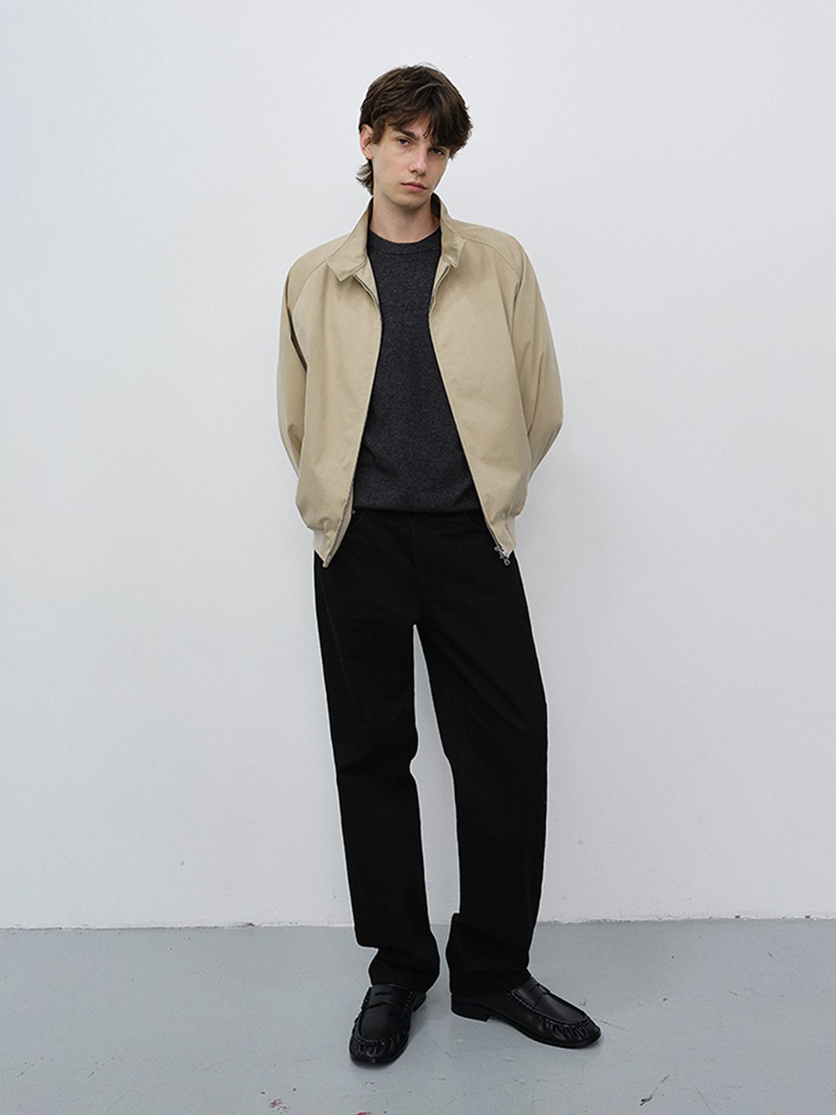 던스트 포 맨(DUNST FOR MEN) UNISEX VOLUME HARRINGTON JACKET_UDJU6C110_BEIGE