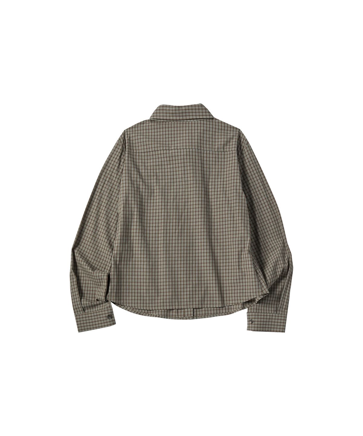꼬모니노즈(COMONINOZ) W ROUND SMOCK BLOUSE [BROWN]