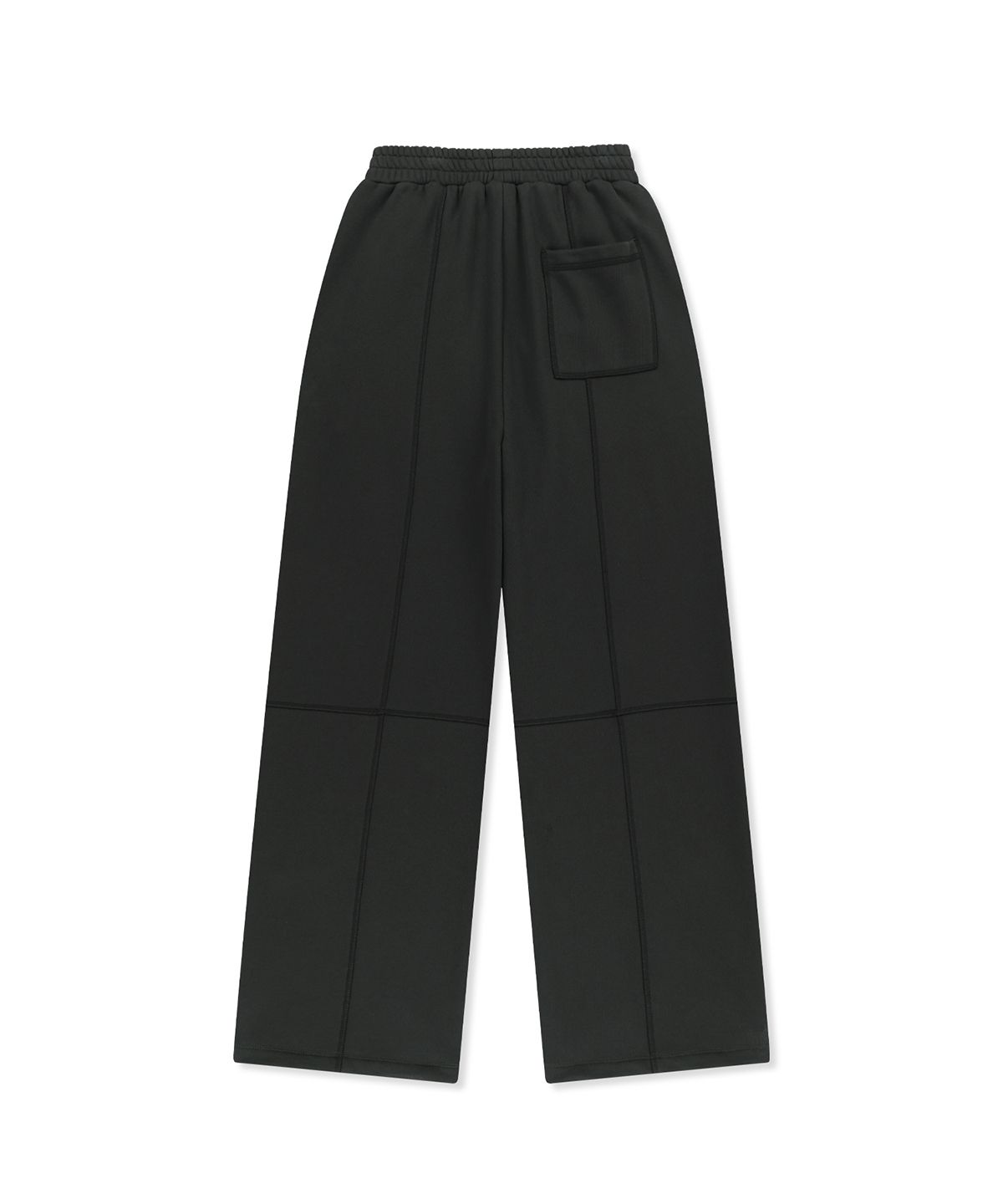 마뗑킴(MATIN KIM) COLORBLOCK CUT SEAM SWEATPANTS IN BLACK