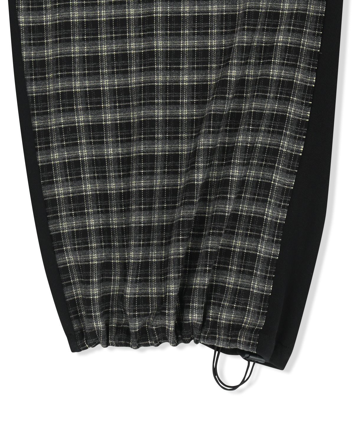 마뗑킴(MATIN KIM) CHECK MIX JERSEY PANTS IN BLACK