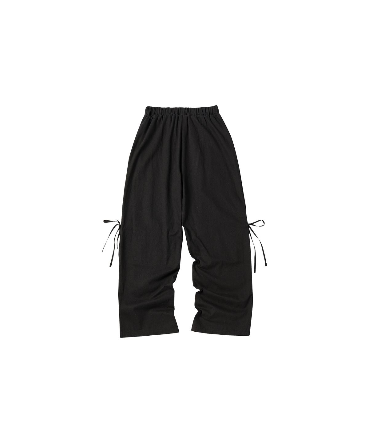 꼬모니노즈(COMONINOZ) W DETAIL SHIRRING PANTS [BLACK]