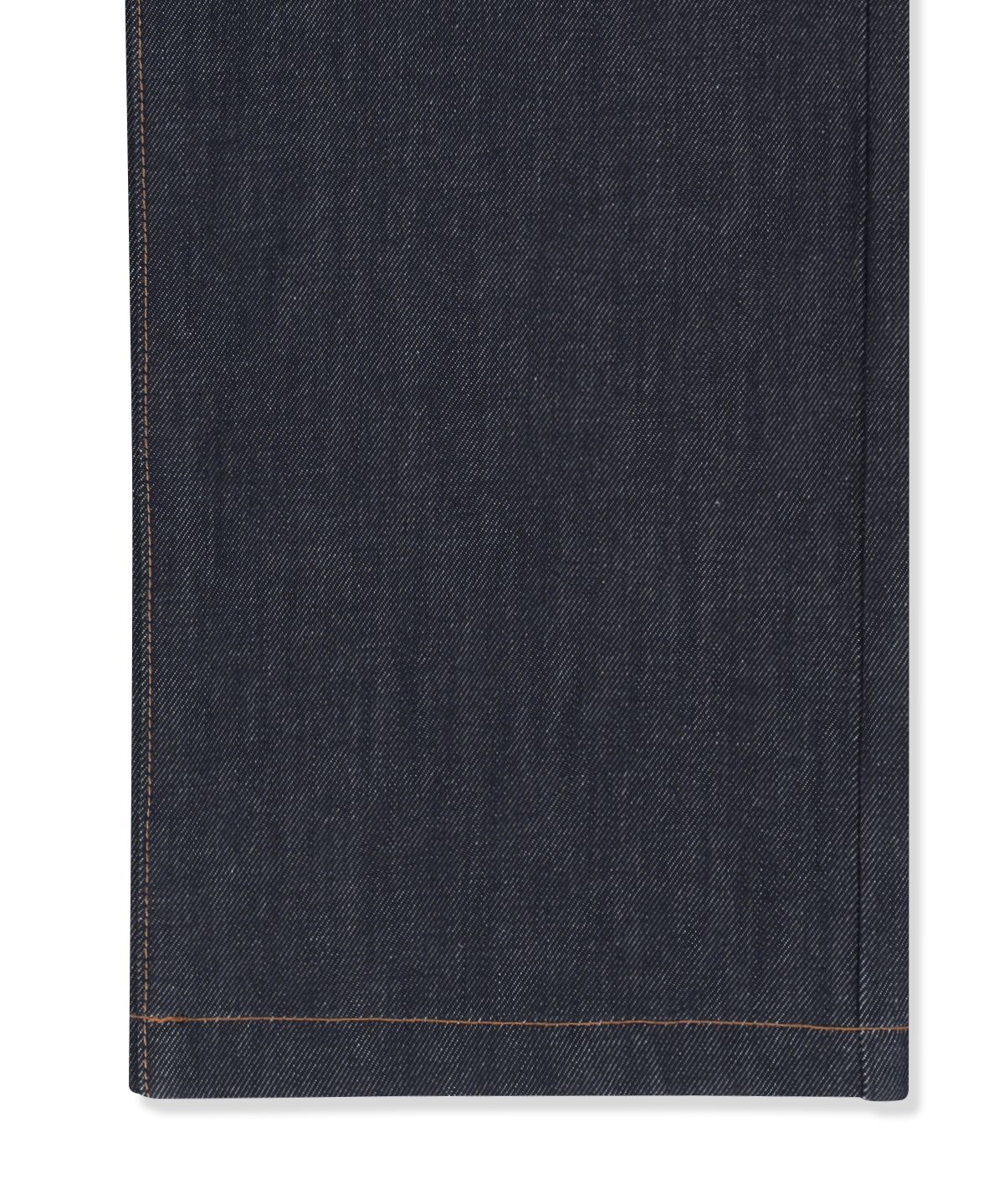 마뗑킴(MATIN KIM) SKIRT OVERLAY DENIM PANTS IN DARK NAVY