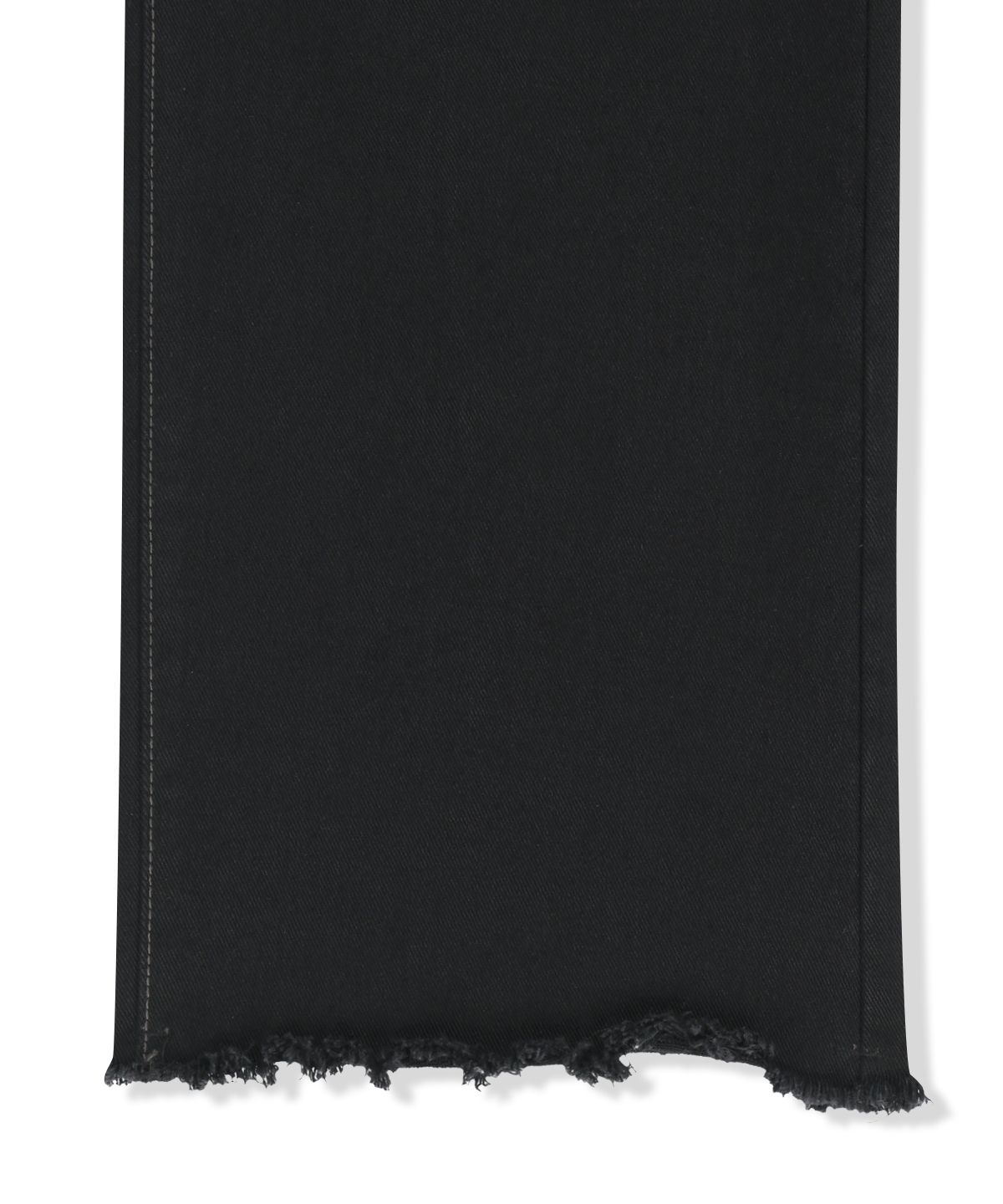 마뗑킴(MATIN KIM) SKIRT OVERLAY DENIM PANTS IN BLACK
