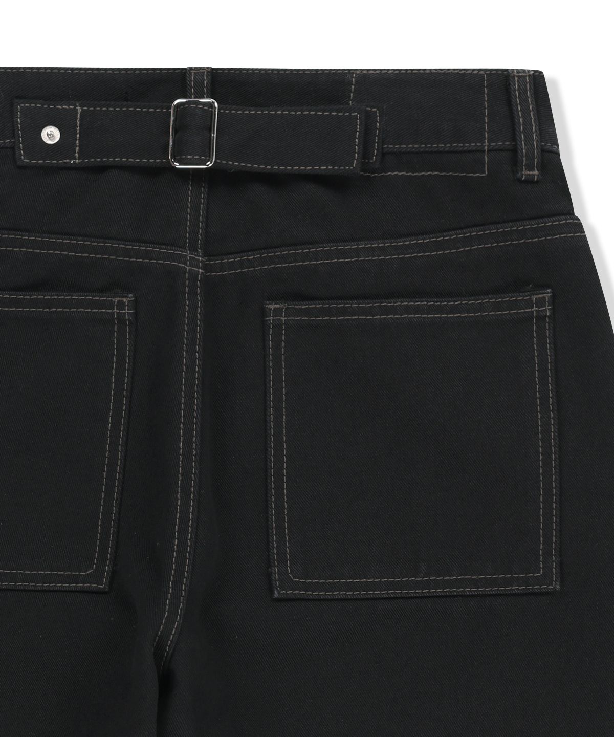 마뗑킴(MATIN KIM) SKIRT OVERLAY DENIM PANTS IN BLACK