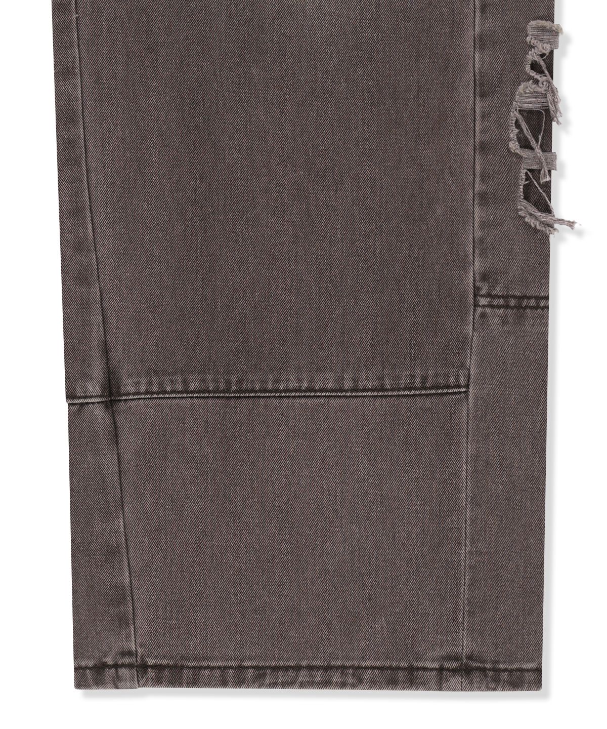 마뗑킴(MATIN KIM) SHADOW DISTRESSED WIDE DENIM PANTS IN BROWN