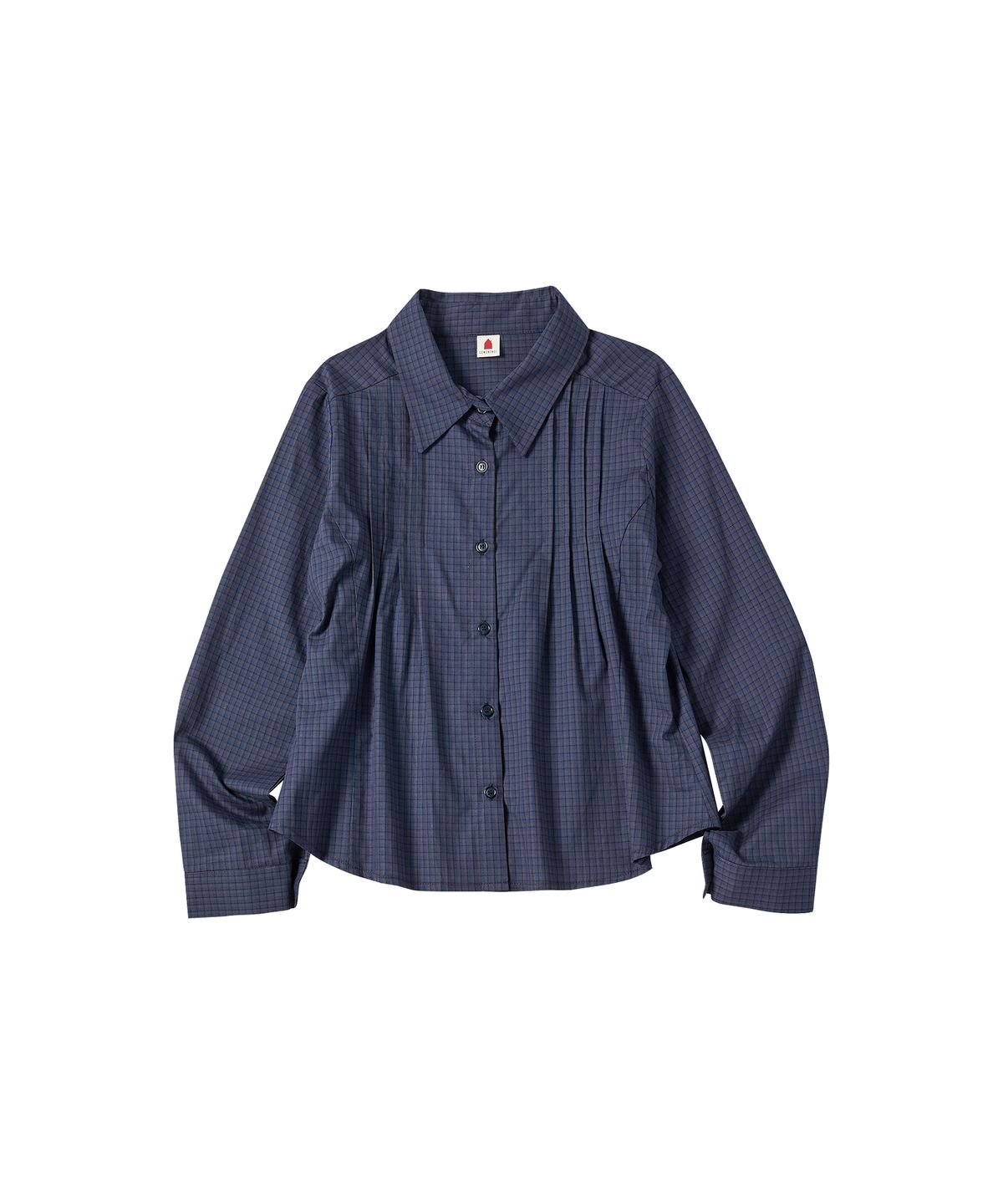 꼬모니노즈(COMONINOZ) W AUTUMN PINTUCK SHIRT [NAVY]