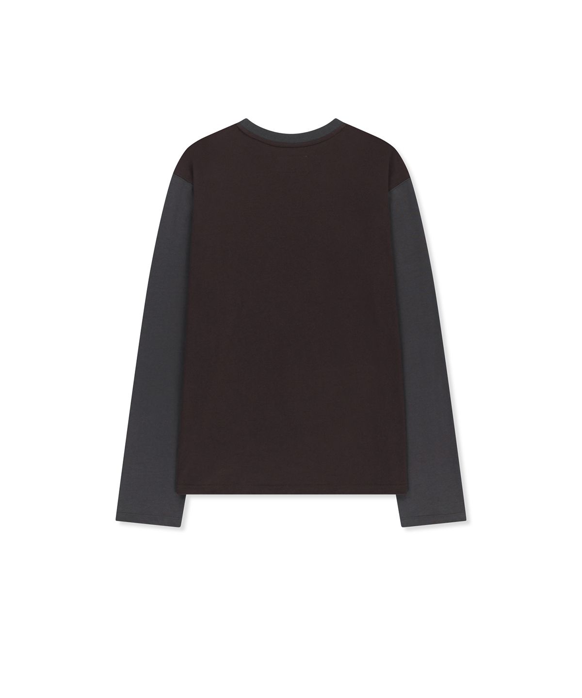 마뗑킴(MATIN KIM) TONAL BLOCK LOGO TOP IN BROWN