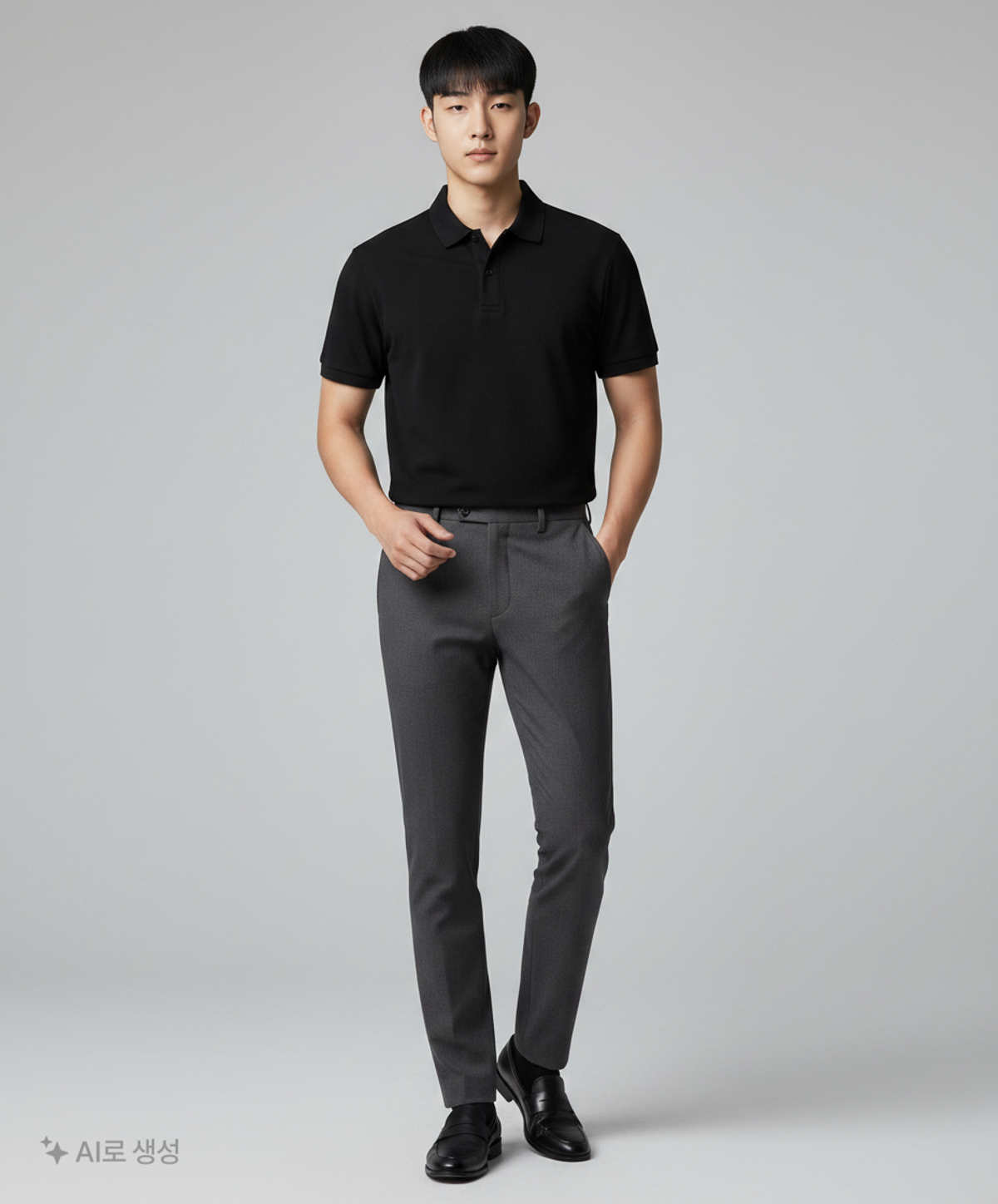 무신사 스탠다드(MUSINSA STANDARD) 릴렉스 핏 피케 폴로 셔츠 [블랙] M