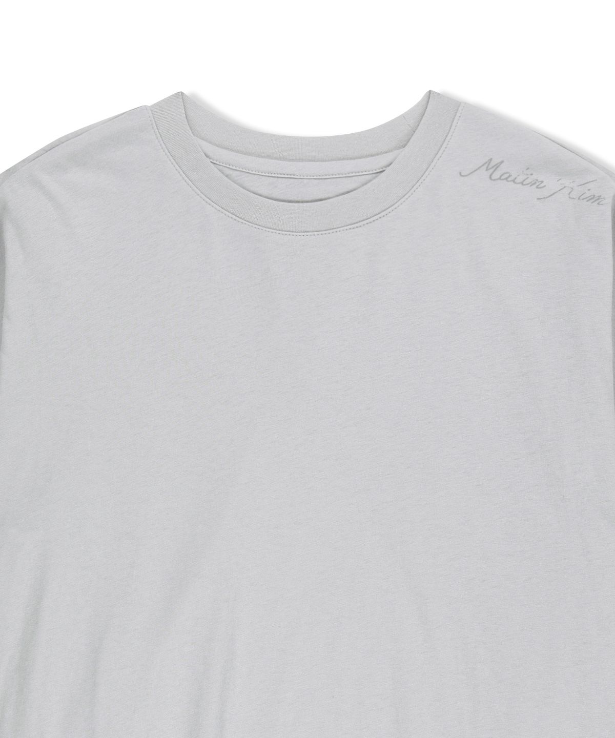 마뗑킴(MATIN KIM) BLOUSON HEM OVERFIT TOP IN LIGHT GREY