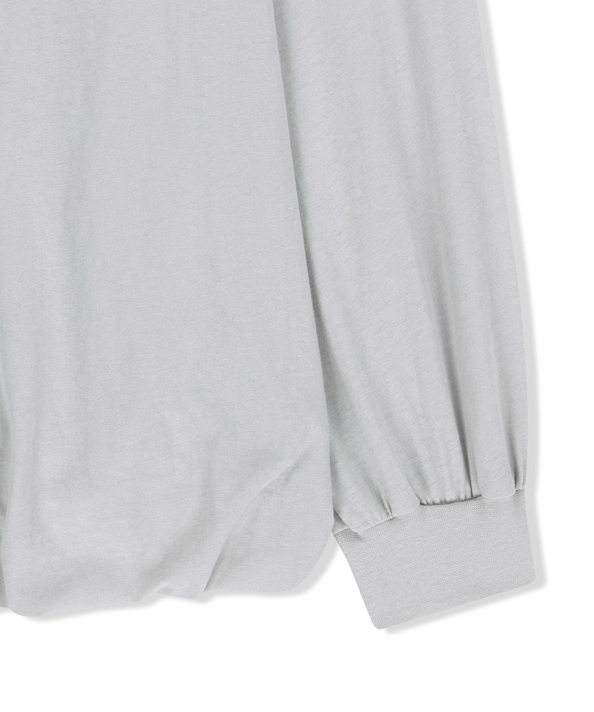 마뗑킴(MATIN KIM) BLOUSON HEM OVERFIT TOP IN LIGHT GREY