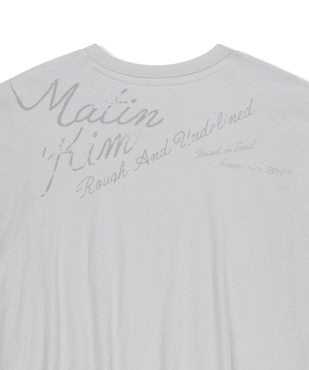마뗑킴(MATIN KIM) BLOUSON HEM OVERFIT TOP IN LIGHT GREY