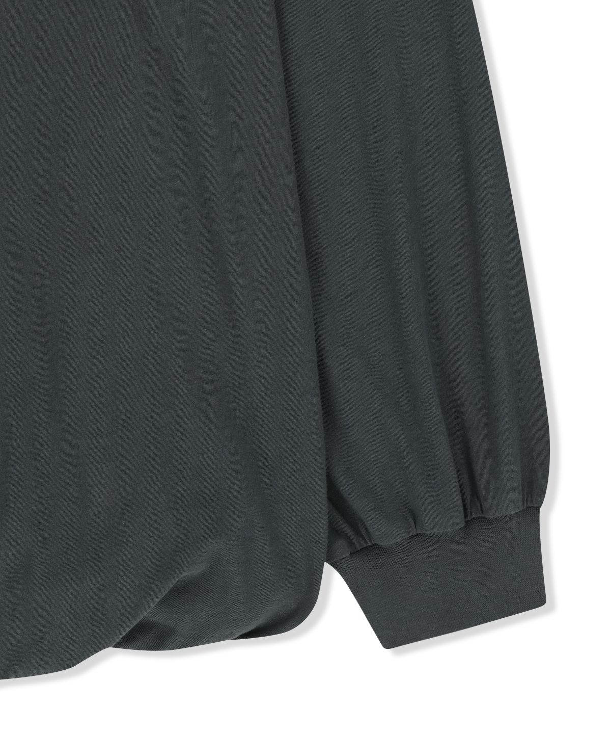 마뗑킴(MATIN KIM) BLOUSON HEM OVERFIT TOP IN CHARCOAL