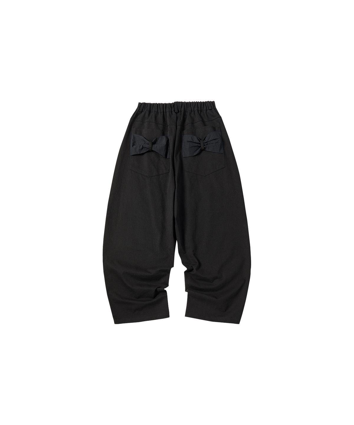 꼬모니노즈(COMONINOZ) W BACK RIBBON POINT PANTS [BLACK]