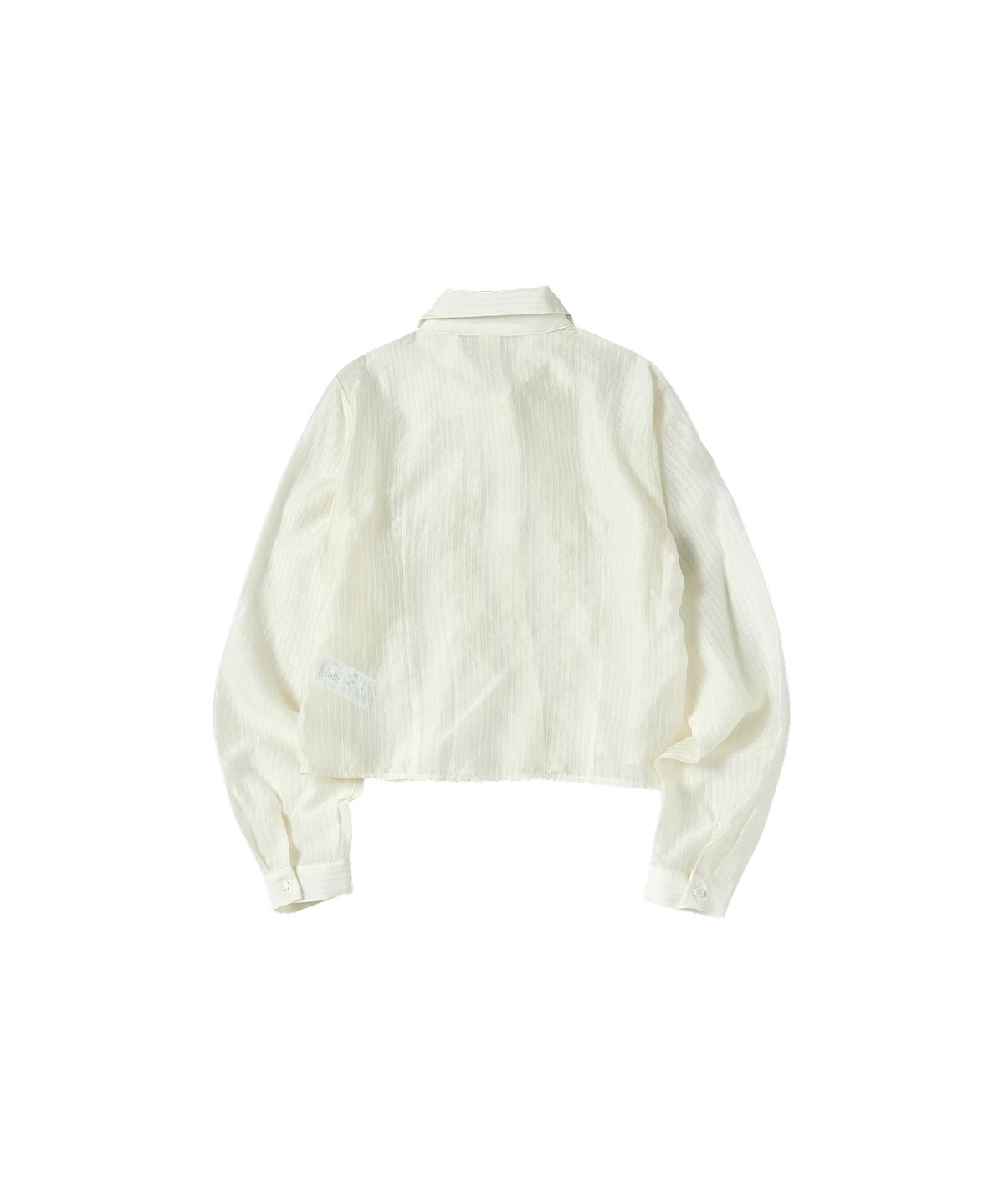 꼬모니노즈(COMONINOZ) W FRILL SHEER BLOUSE [IVORY]