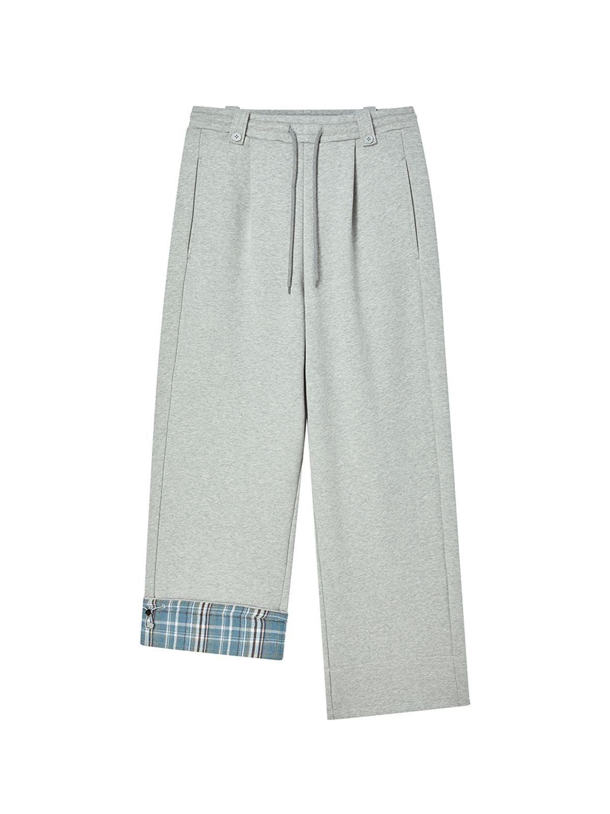 엔와이엑스엑스(NYXX) CHECK ROLL UP SWEATPANTS GREY