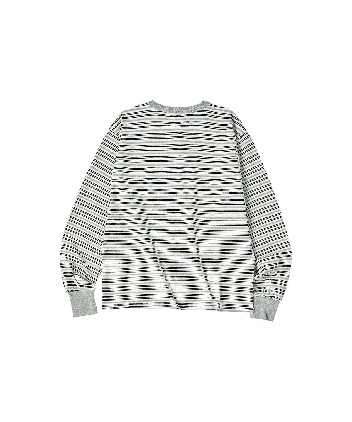 꼬모니노즈(COMONINOZ) W MELLOW STRIPE T-SHIRT [GRAY]