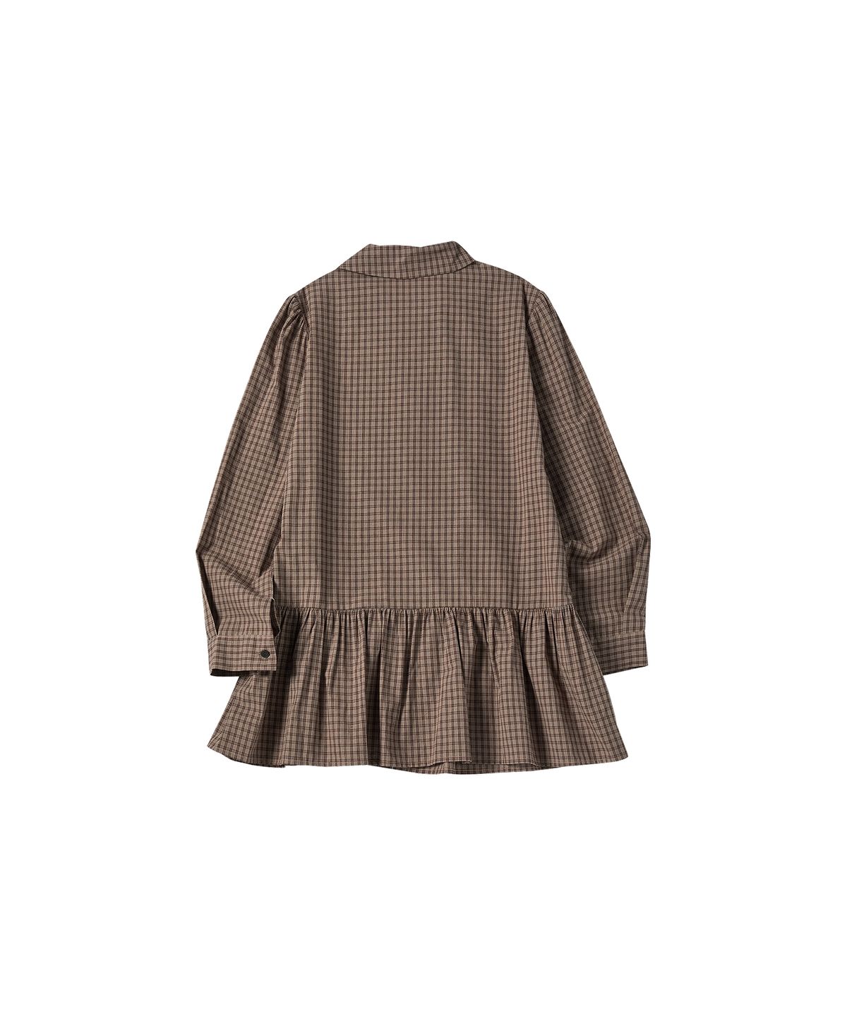 꼬모니노즈(COMONINOZ) W AUTUMN ROUND BLOUSE [BROWN]