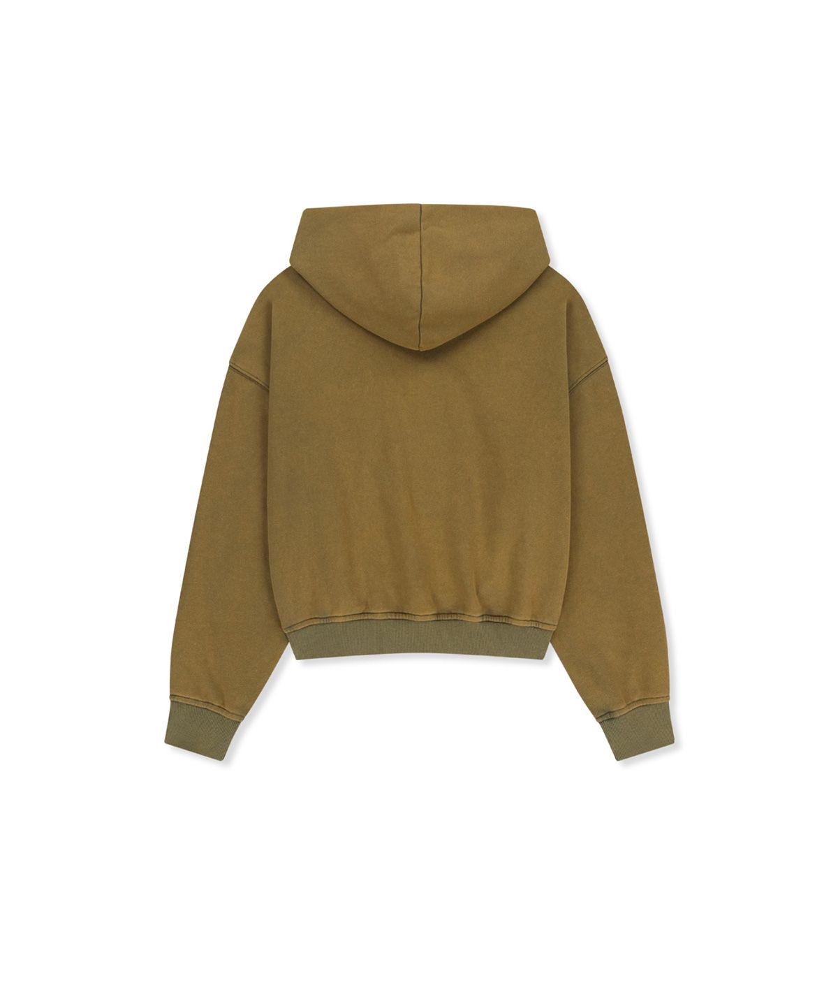 마뗑킴(MATIN KIM) WASHED CALLIGRAPHY LOGO HOODY TOP IN KHAKI
