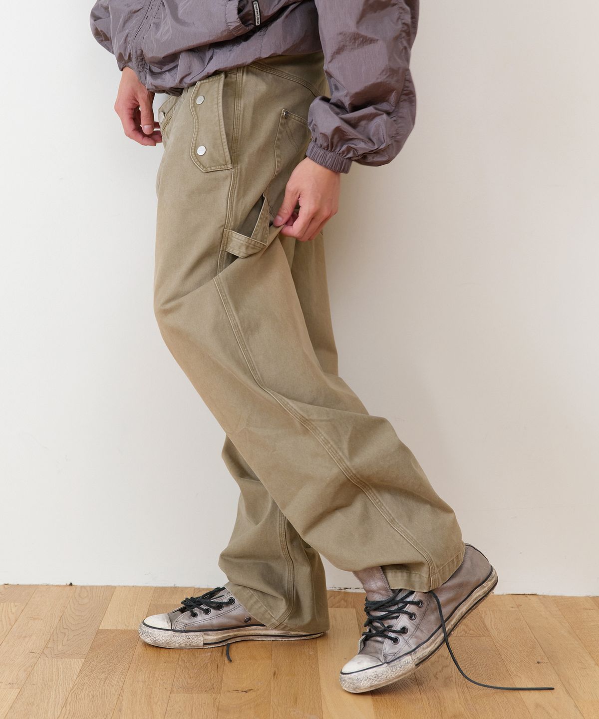 더바이닐하우스(THEVINYLHOUSE) DOUBLE POCKET LAP PANTS BEIGE