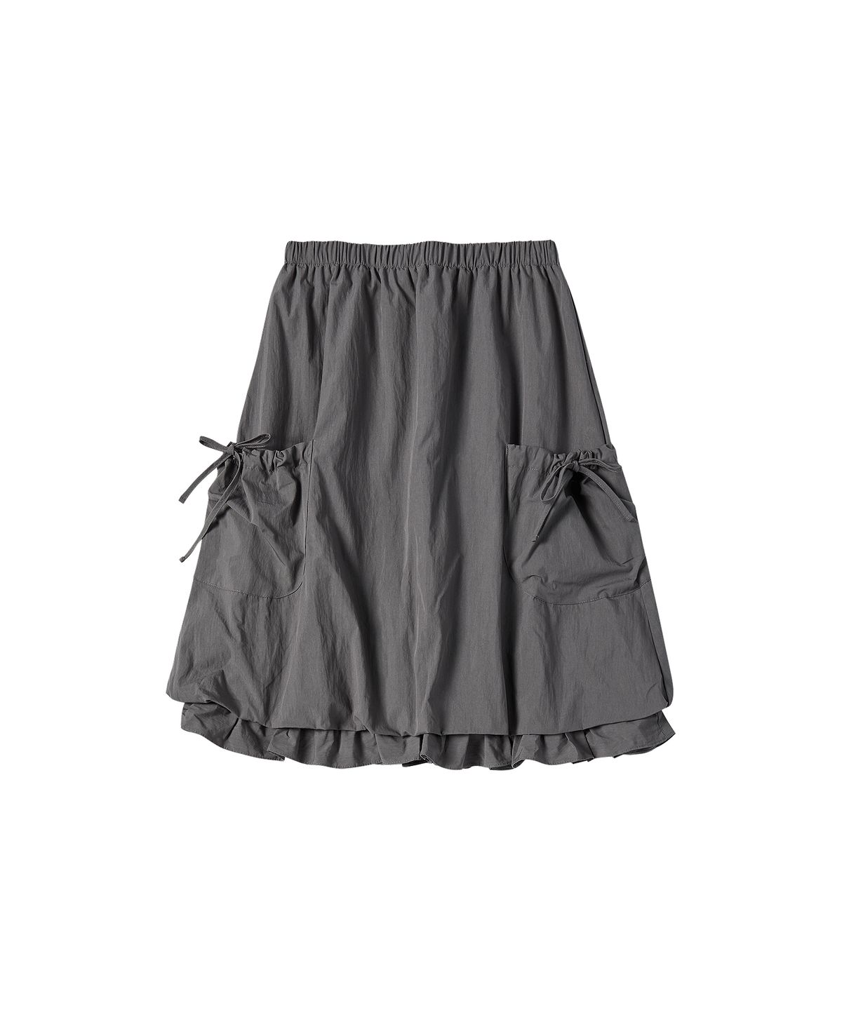 꼬모니노즈(COMONINOZ) W PUFF BALLOON SKIRT [DEEP GRAY]