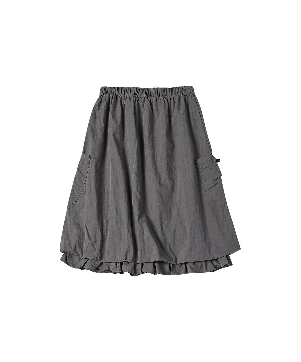 꼬모니노즈(COMONINOZ) W PUFF BALLOON SKIRT [DEEP GRAY]