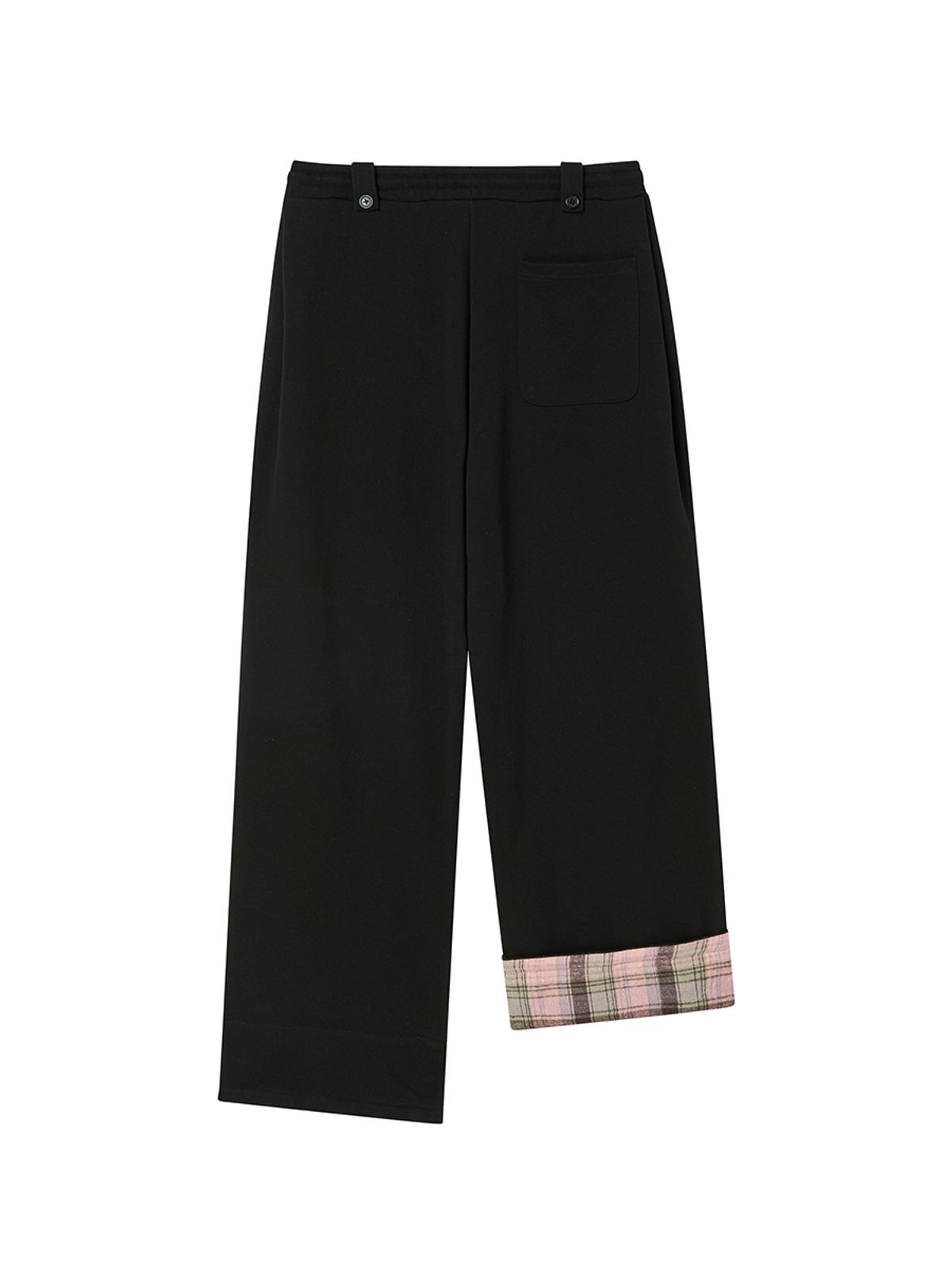 엔와이엑스엑스(NYXX) CHECK ROLL UP SWEATPANTS BLACK