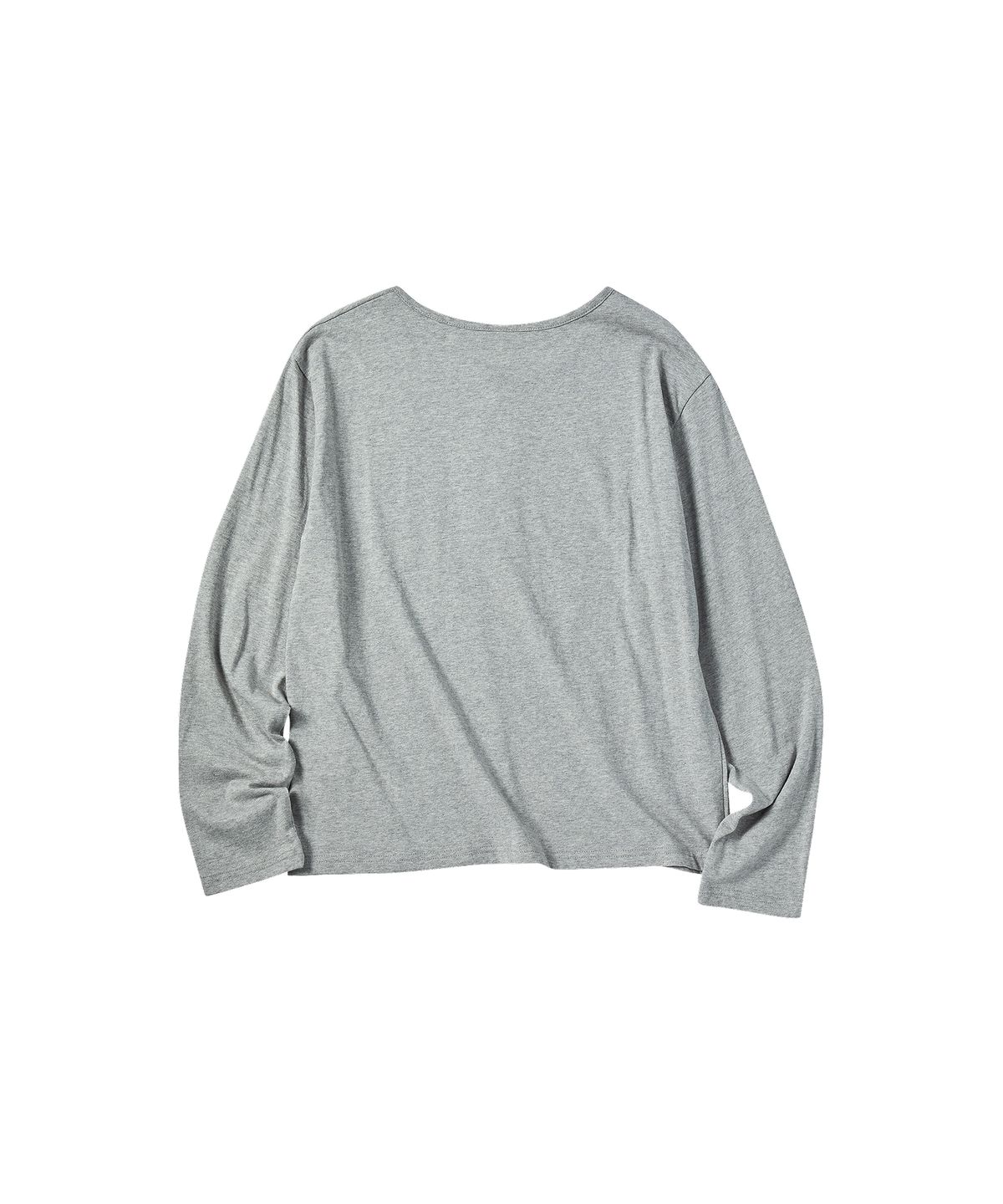 꼬모니노즈(COMONINOZ) W BUTTON POINT T-SHIRT [GRAY]