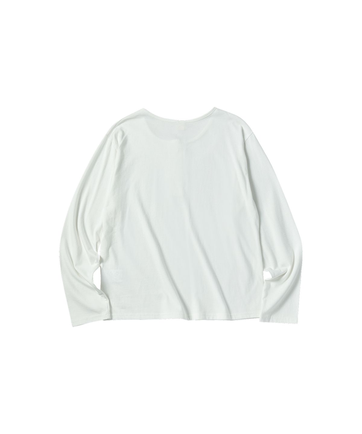 꼬모니노즈(COMONINOZ) W BUTTON POINT T-SHIRT [IVORY]