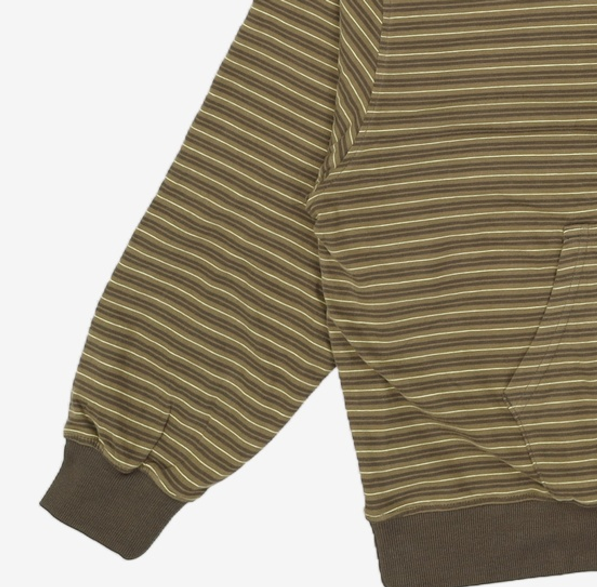 예스아이씨(YESEYESEE) Y.E.S Stripe Single Zip-up Hoodie Khaki L