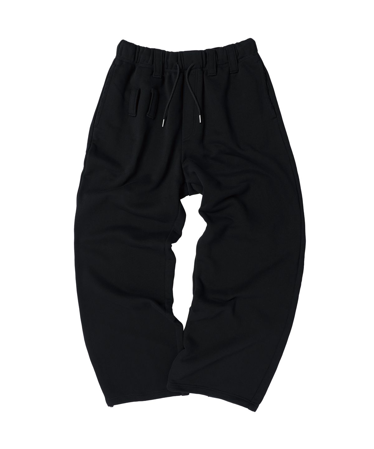 더바이닐하우스(THEVINYLHOUSE) BELTED DETAIL SWEAT PANTS BLACK