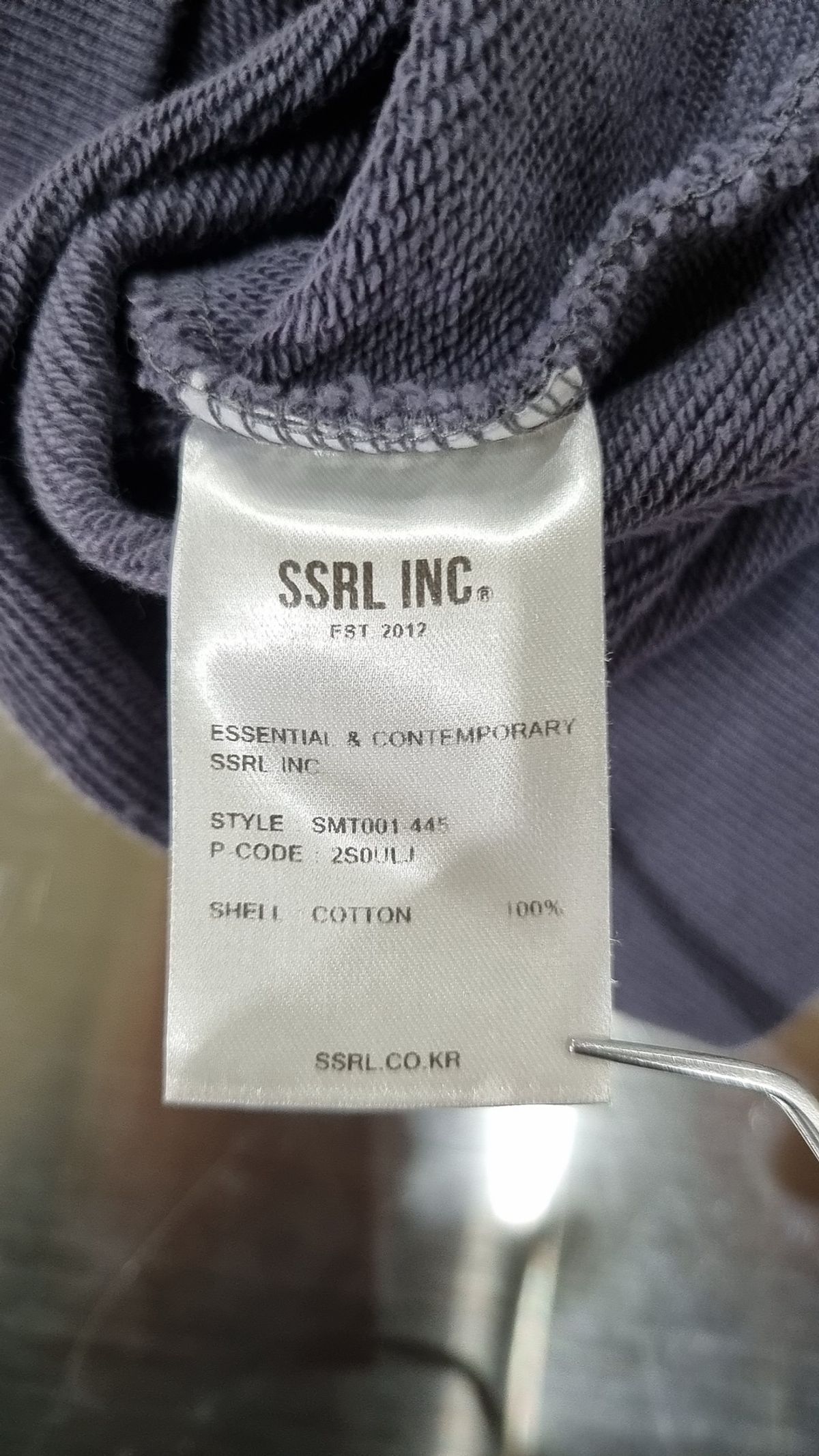 에스에스알엘(SSRL) essential sweat shirt / charcoal L
