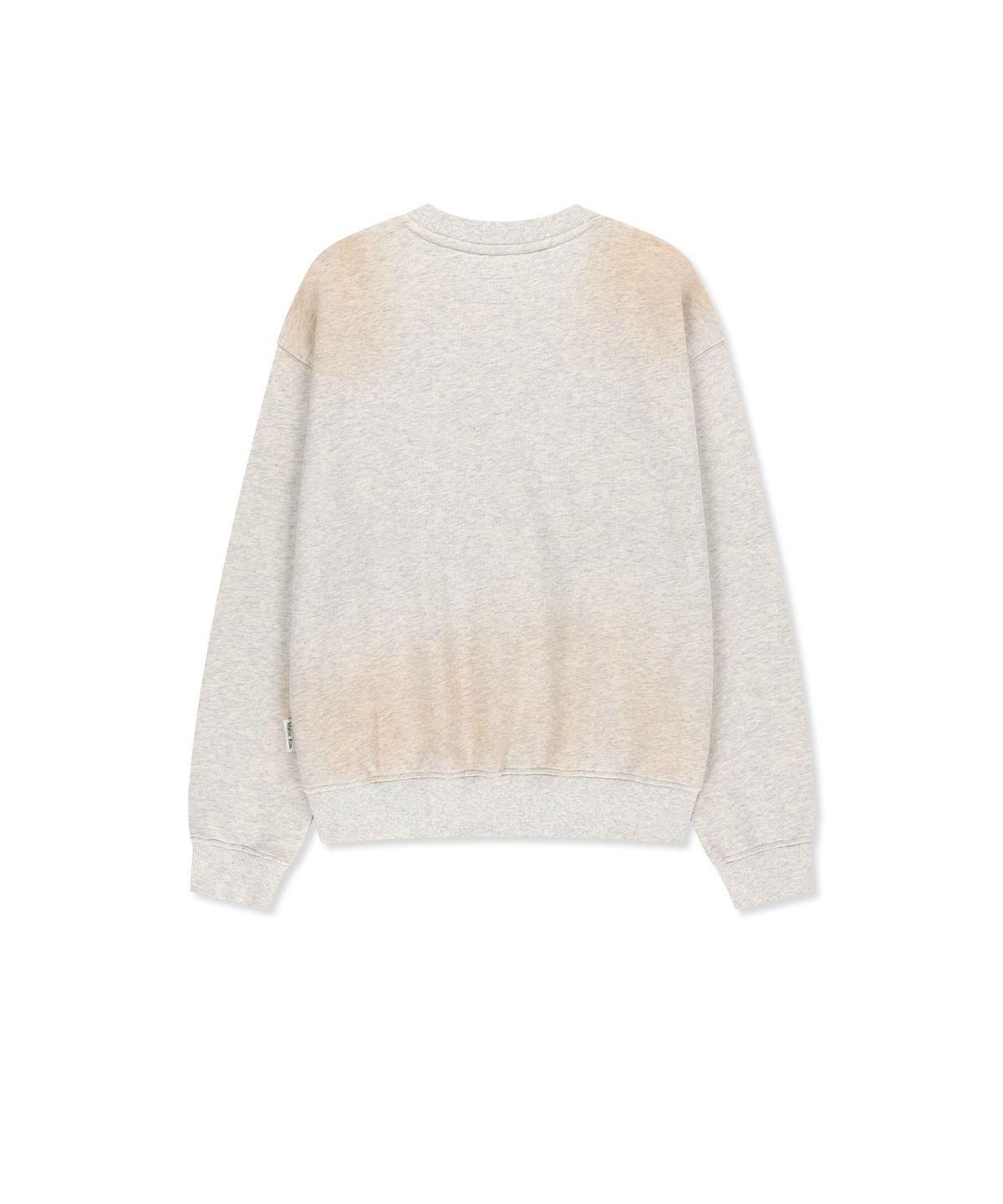 마뗑킴(MATIN KIM) VINTAGE SPRAY LOGO SWEATSHIRT IN LIGHT BEIGE