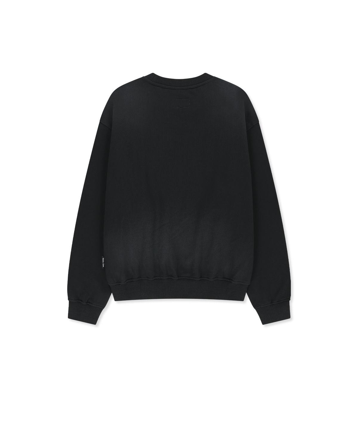 마뗑킴(MATIN KIM) VINTAGE SPRAY LOGO SWEATSHIRT IN BLACK
