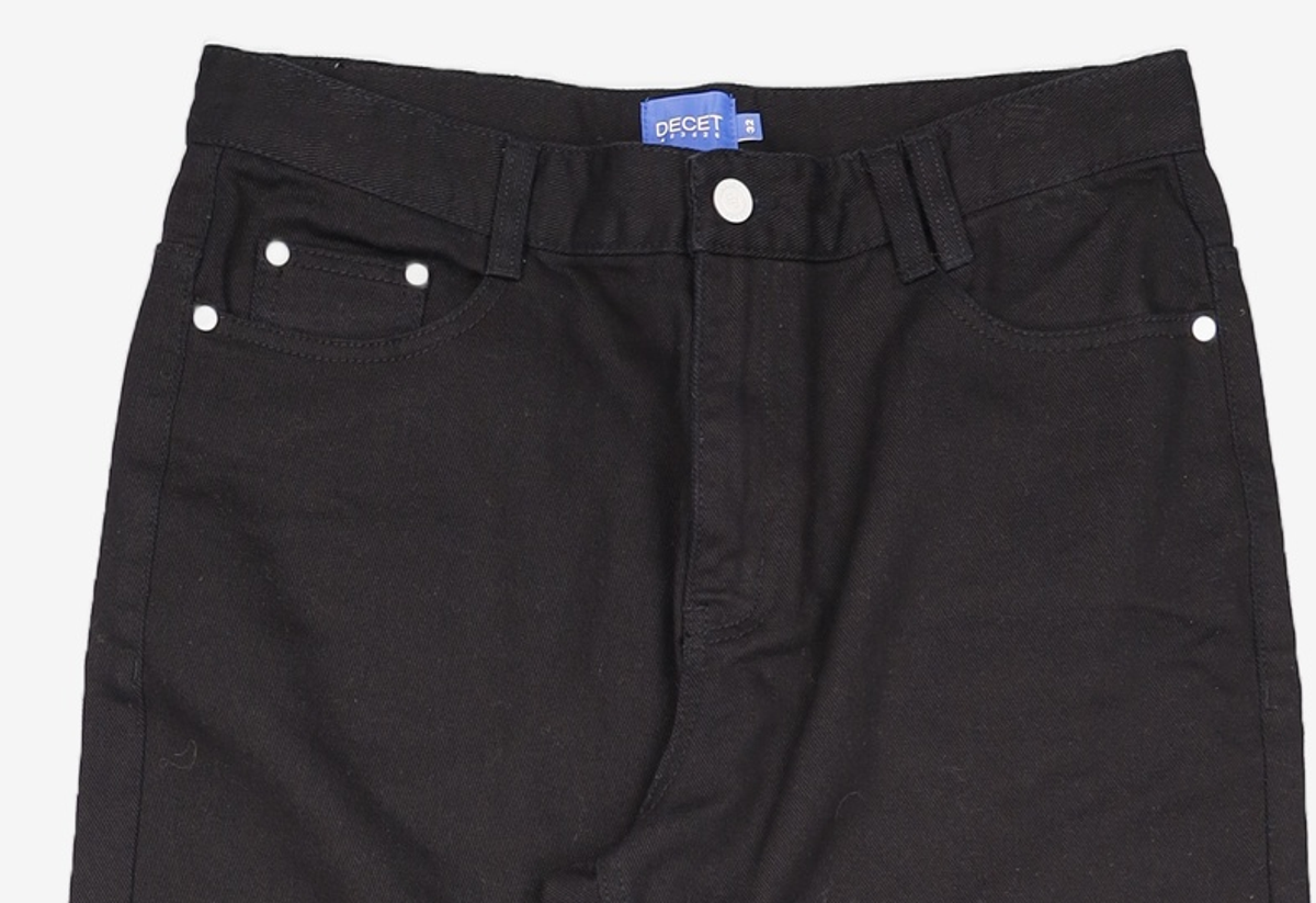 데케트(DECET) [AMC 데님]Dawn Semi Wide Jeans DCPT002AshBlack 32