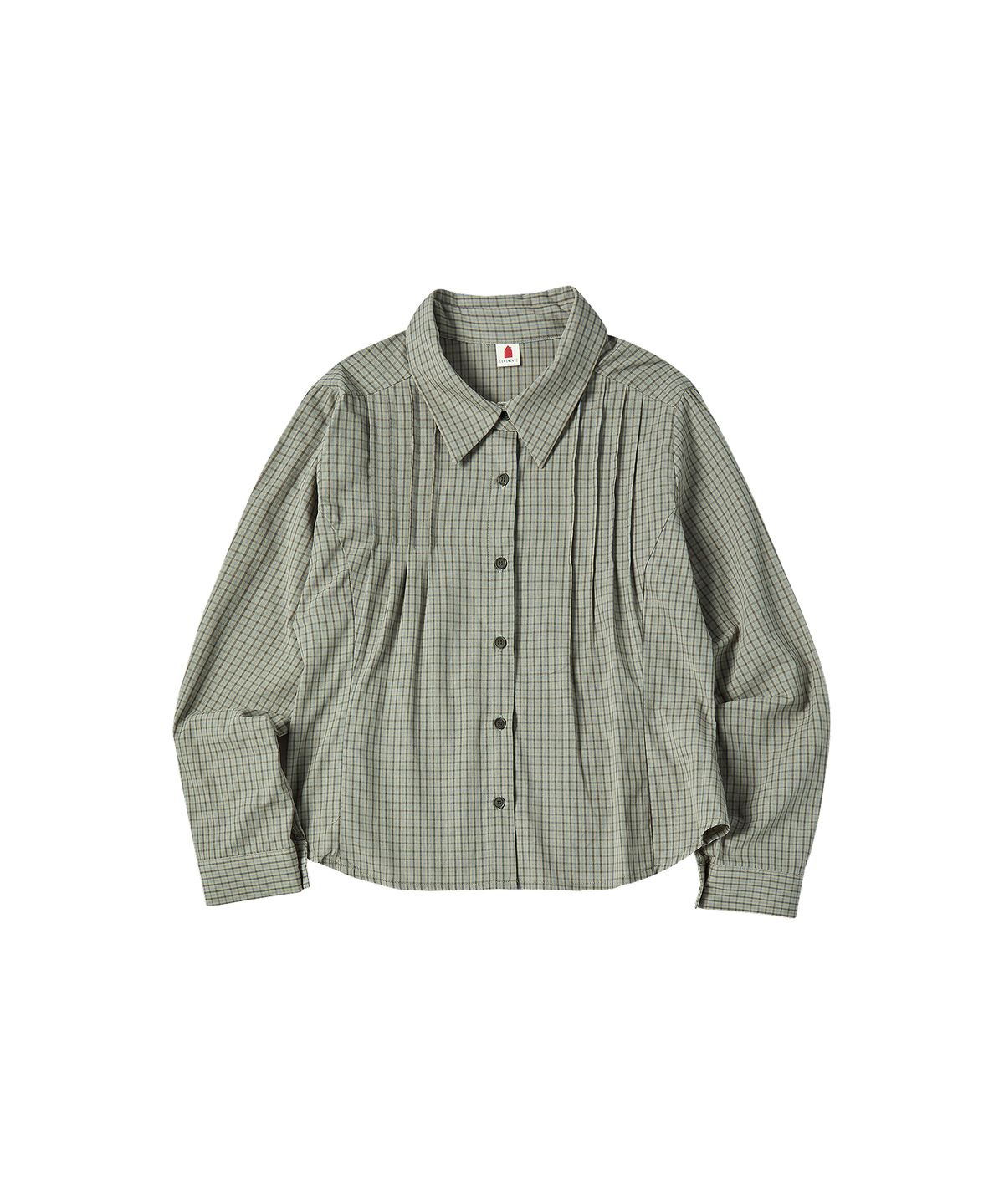꼬모니노즈(COMONINOZ) W PINTUCK SHIRTS [KHAKI]