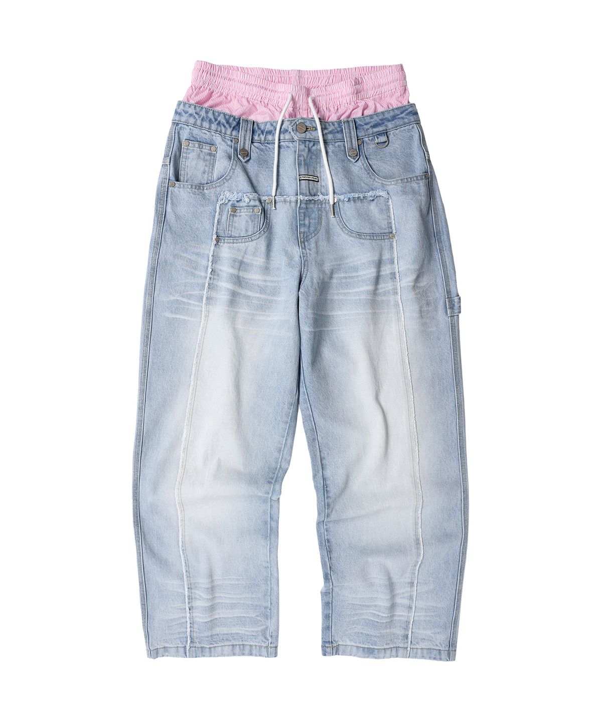 더바이닐하우스(THEVINYLHOUSE) TRUNK LAYERED LOOSE PANTS LIGHT BLUE