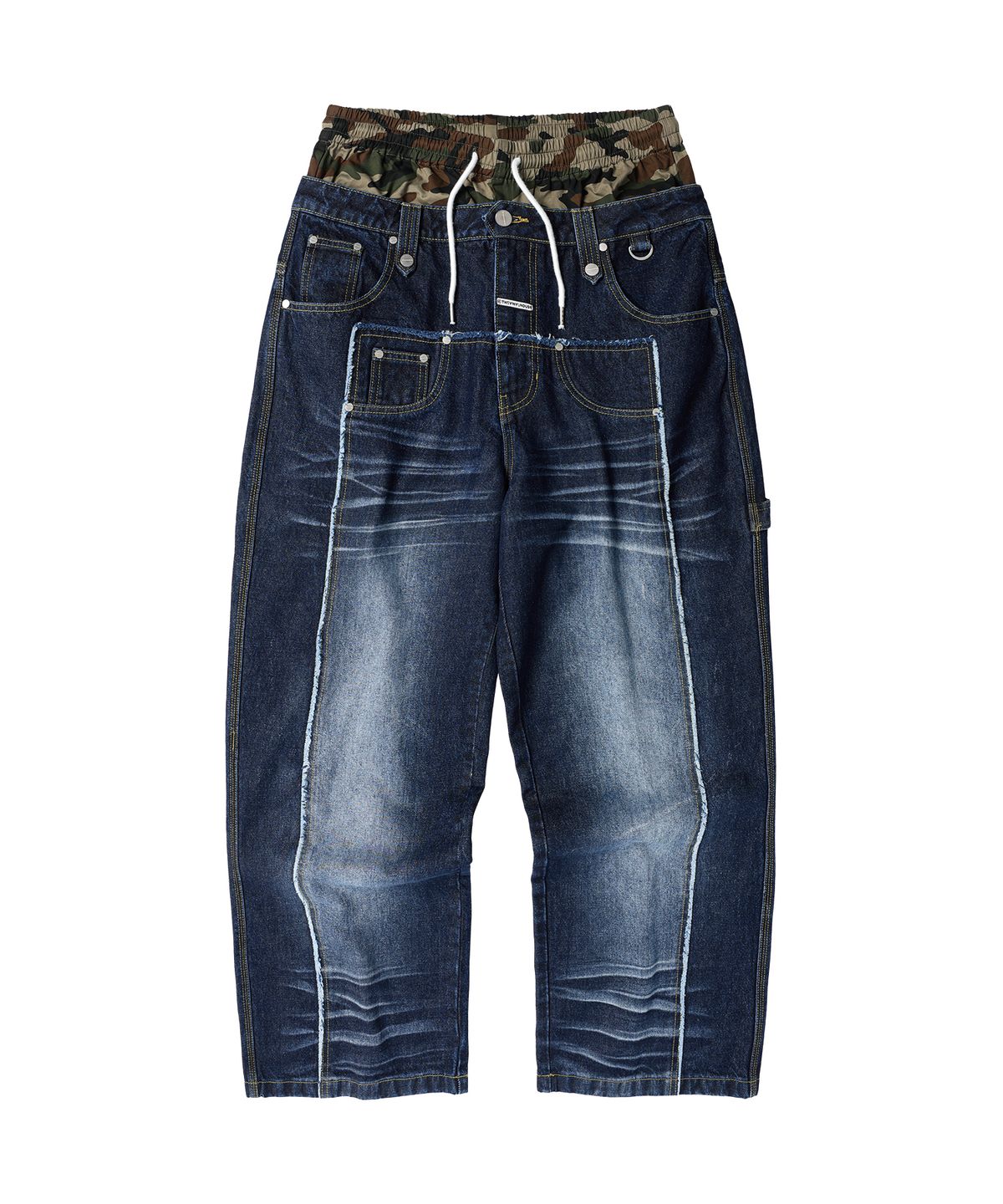 더바이닐하우스(THEVINYLHOUSE) TRUNK LAYERED LOOSE PANTS BLUE