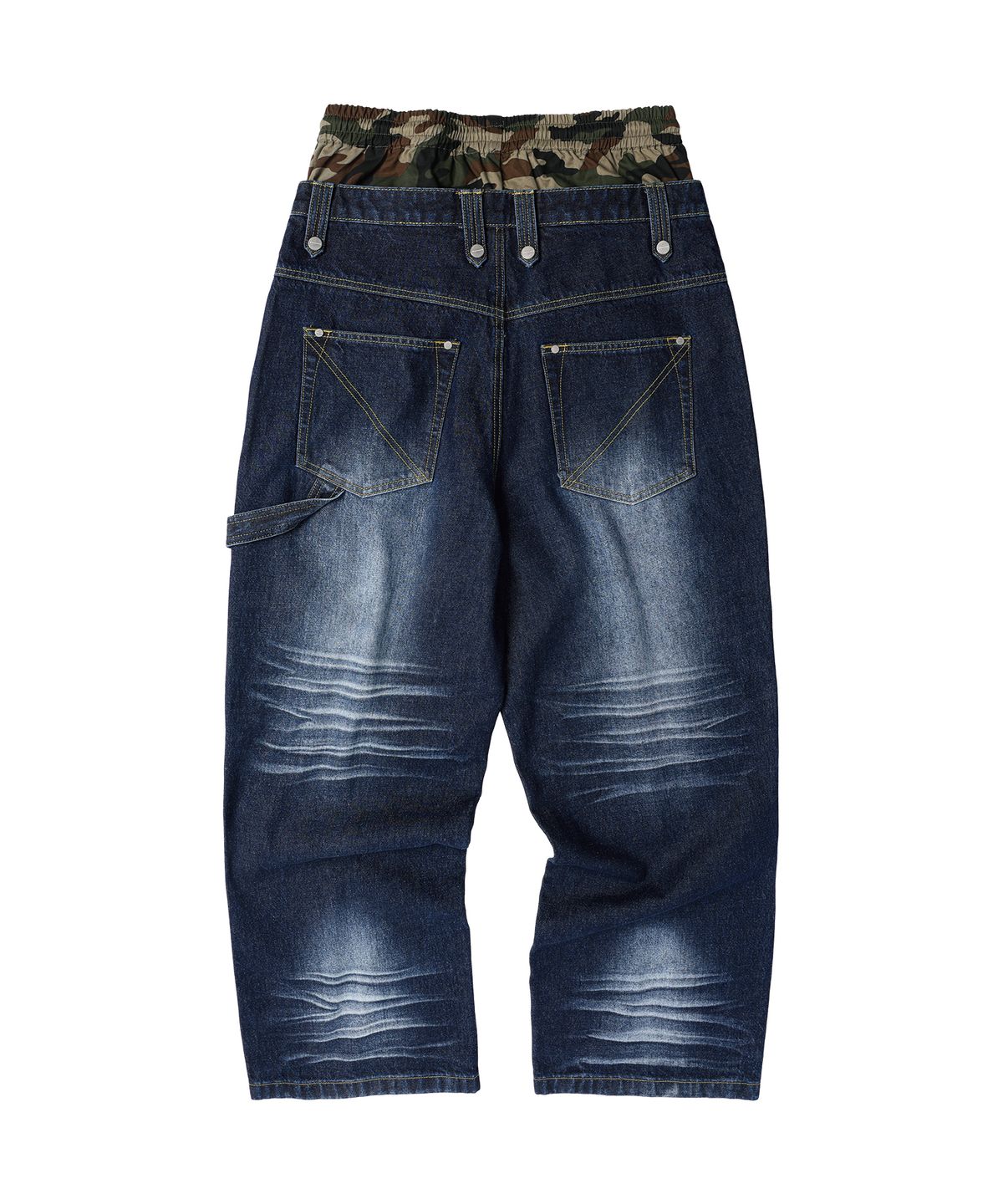 더바이닐하우스(THEVINYLHOUSE) TRUNK LAYERED LOOSE PANTS BLUE