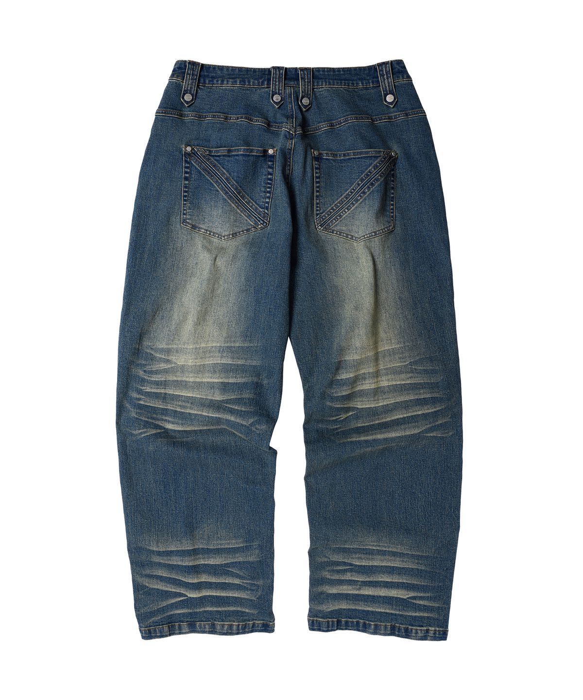 더바이닐하우스(THEVINYLHOUSE) PLEATED LINE DENIM PANTS BLUE