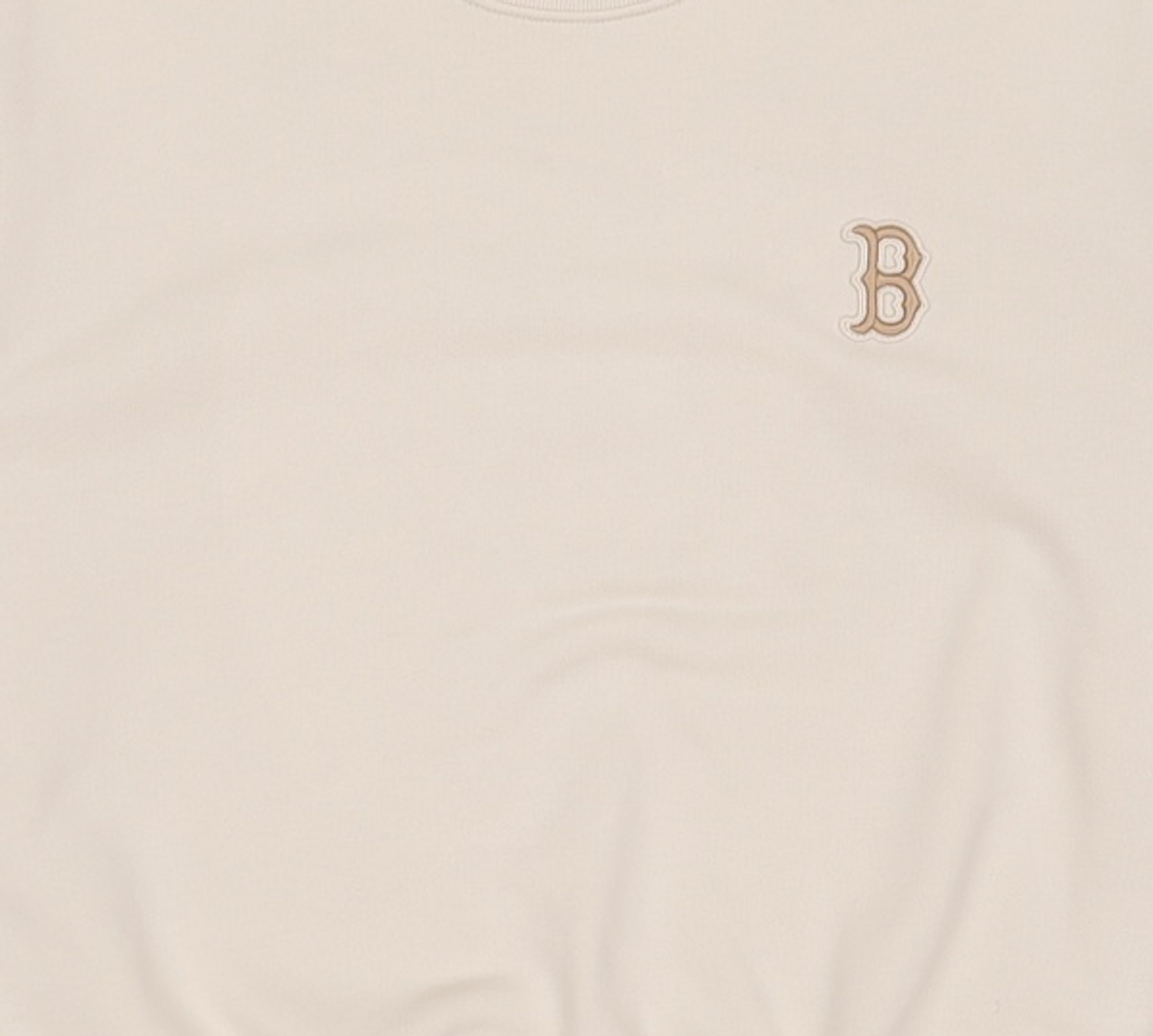 엠엘비(MLB) 여성 베이직 스몰로고 크롭 맨투맨 BOS (D.Cream) XS