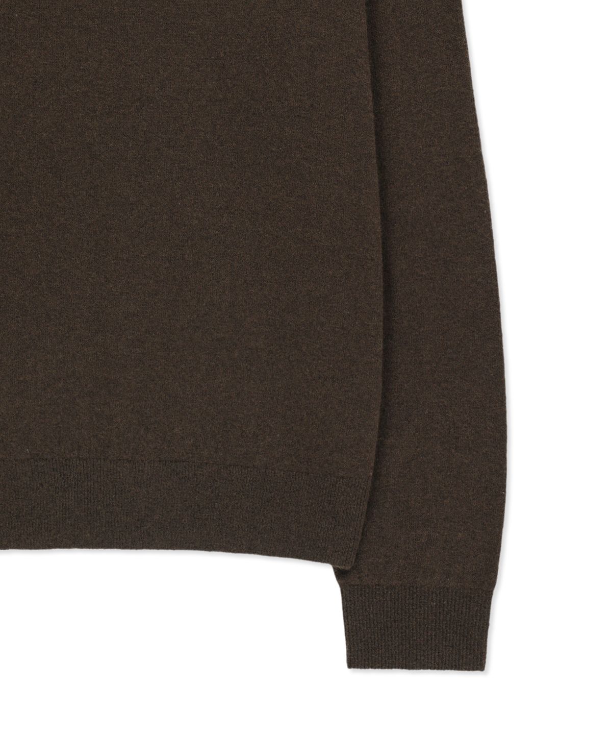 마뗑킴(MATIN KIM) CASHMERE BLENDED PANEL KNIT PULLOVER IN BROWN